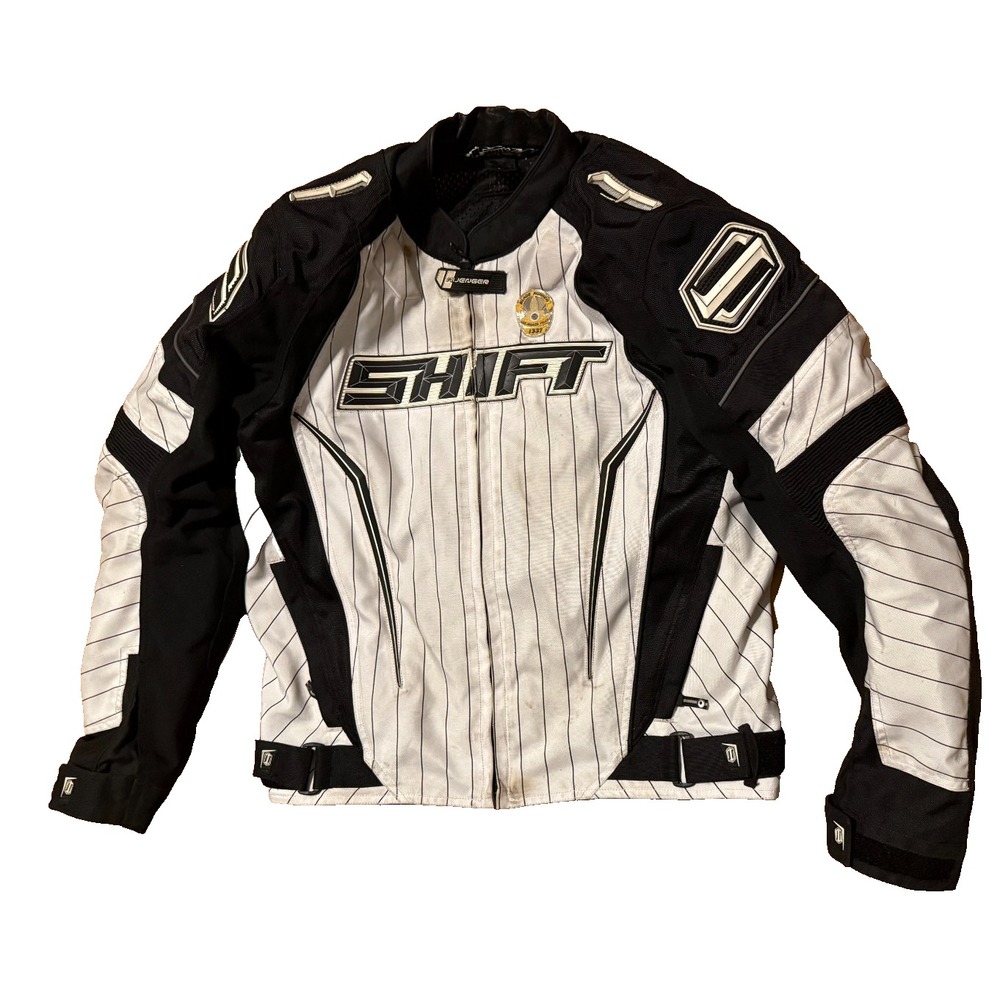 SHIFT Rise Against Motorcycle Riding Padded‎ Jacket Sporty SZ Medium Adjustable